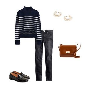 J.CREW 9" High-Rise Toothpick Jean In Charcoal Wash Size 28